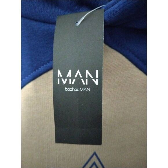 Boohoo Man Hoodie, Small, Block Hoodie, Cool, NWT - Picture 1 of 9